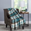 Hastings Home Soft Throw Blanket, Oversized, Fluffy, Vintage-Look an Cashmere-Like Woven Acrylic (Bristol Plaid) 665735ROM